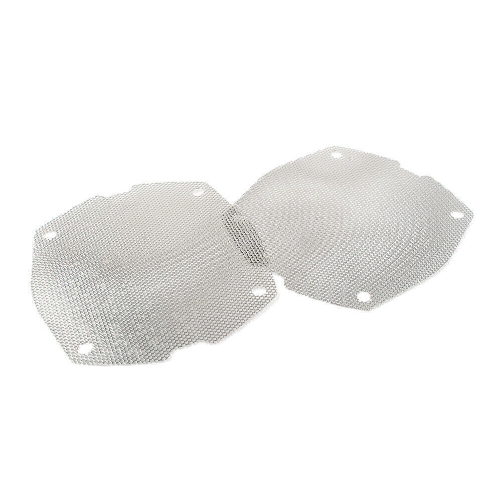 2X Chrome Front Mesh Speaker Grilles Fit for Harley Dresser FLH/T Electra Glide