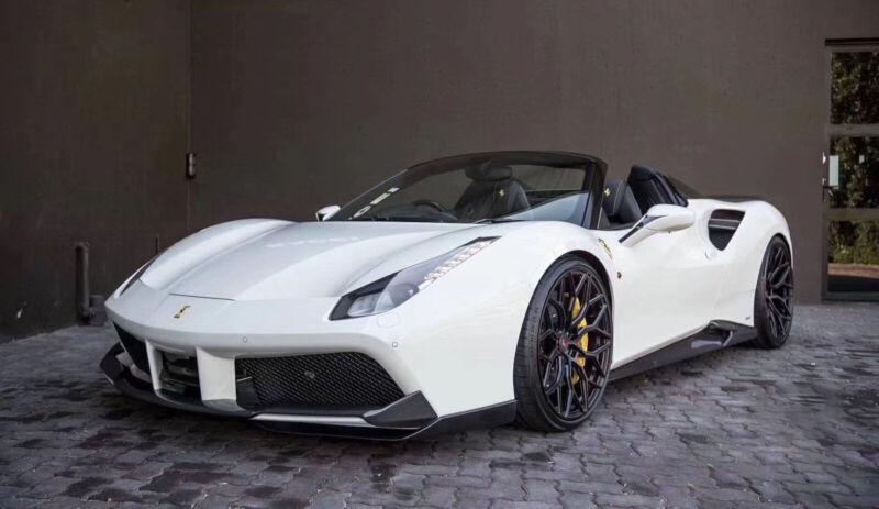 Carbon fiber front bumper splitter trim for Ferrari for 488 GTB Spider trim