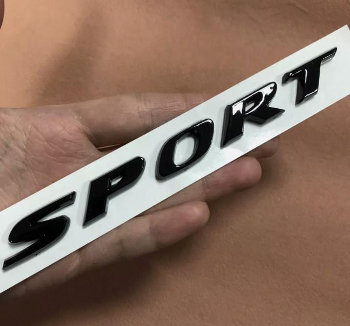 1x for Civic Gloss Black Sport Rear Trunk Letter Badge Emblem Nameplate Replace