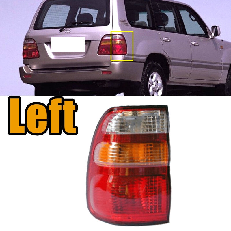 LH rear exterior taillights are suitable for Toyota for Land Cruiser 4700, 4500, and LC100 models (1998-2005). (Driver/Club)