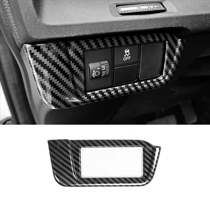 Carbon fiber headlight switch frame trim piece, suitable for Honda CRV CR-V 2023 2024