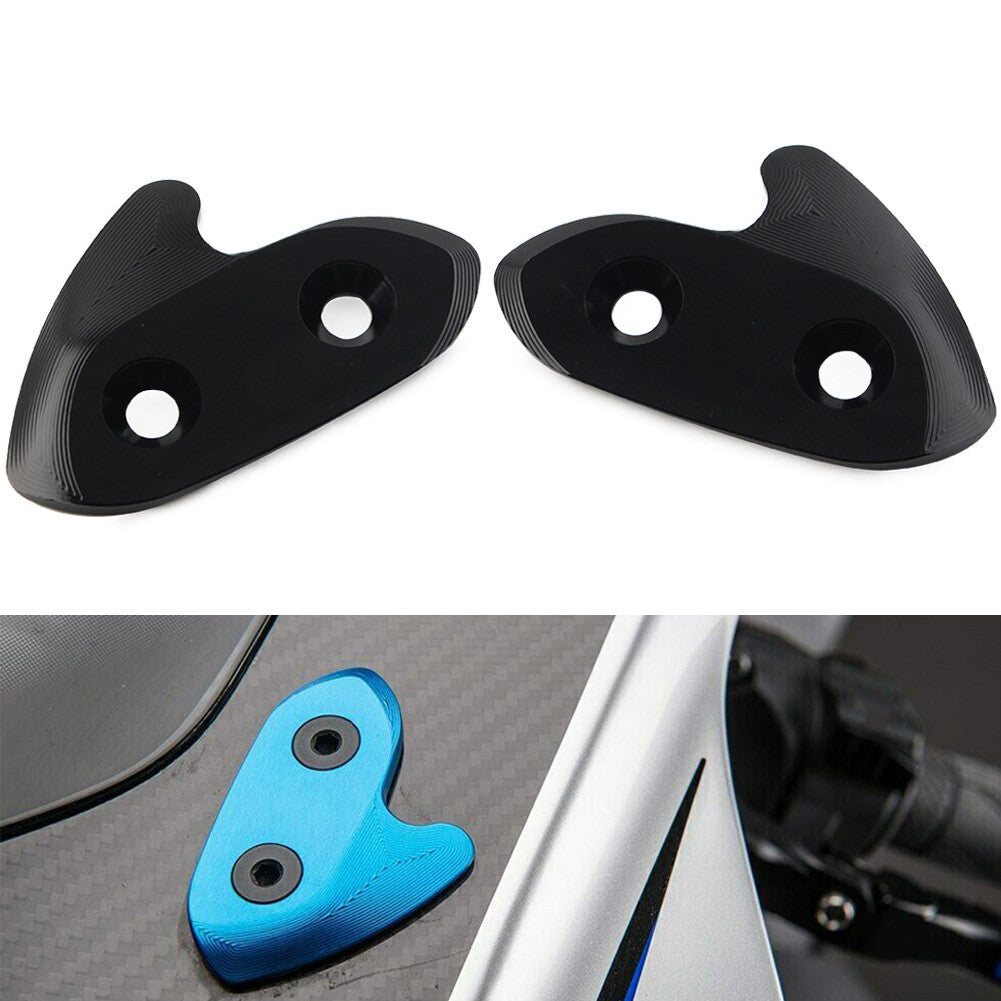 Fit for Yamaha R1 YZF YZF-R1 2015-19 Rearview Mirror Block Off Base Plates Mount BK