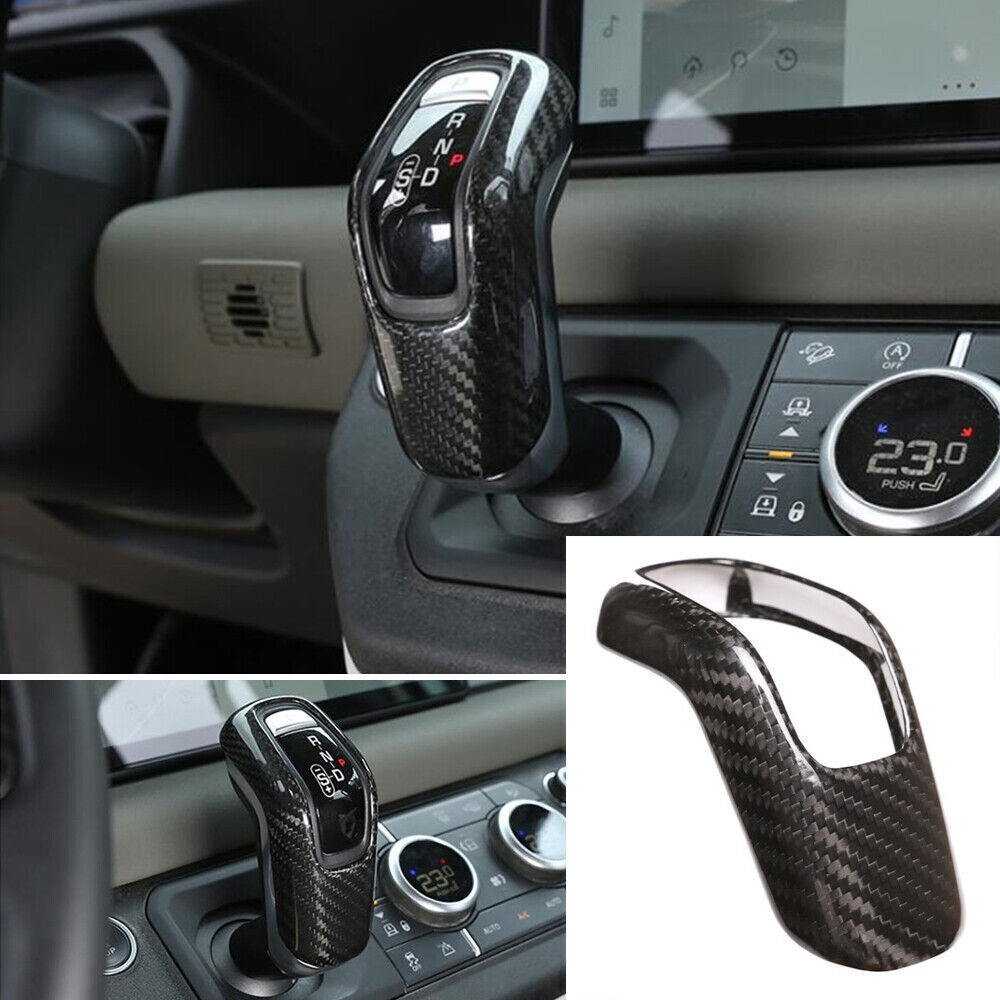 Genuine carbon fiber gear shift cover trim for Land Rover for Defender 110 2020 - 22