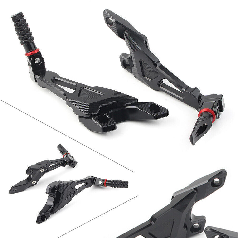 CNC Rear Passenger Footrest Foot Rest Pegs Rearsets Fit for BMW 10-18 S1000RR Black