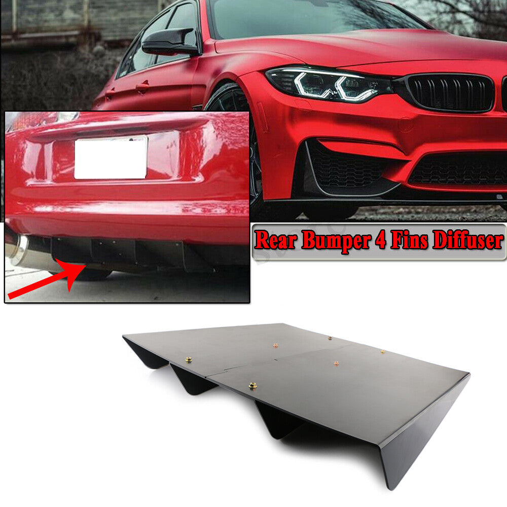 Rear diffuser, 4-fin bumper, lip separator, Spoiler body kit, 21.8 x 19 for Ford .
