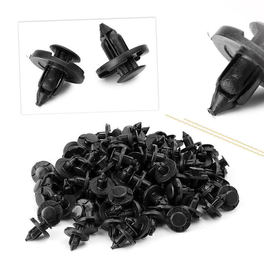 Fit for Nissan Fender Black Hole Plastic Rivets Fastener Push Clips 100x 8mm