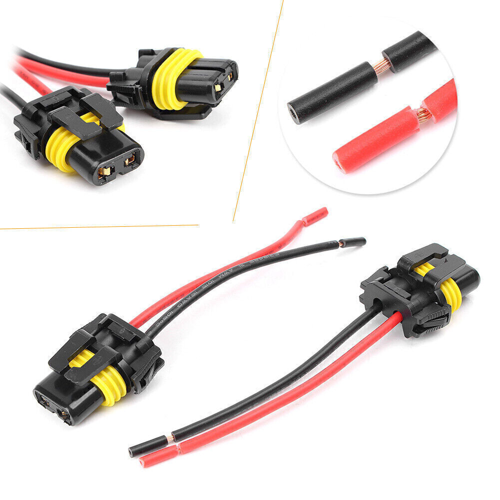 9005 9006 H10 Adapter Wiring Harness Socket Fit Headlight Fog Light Universal US