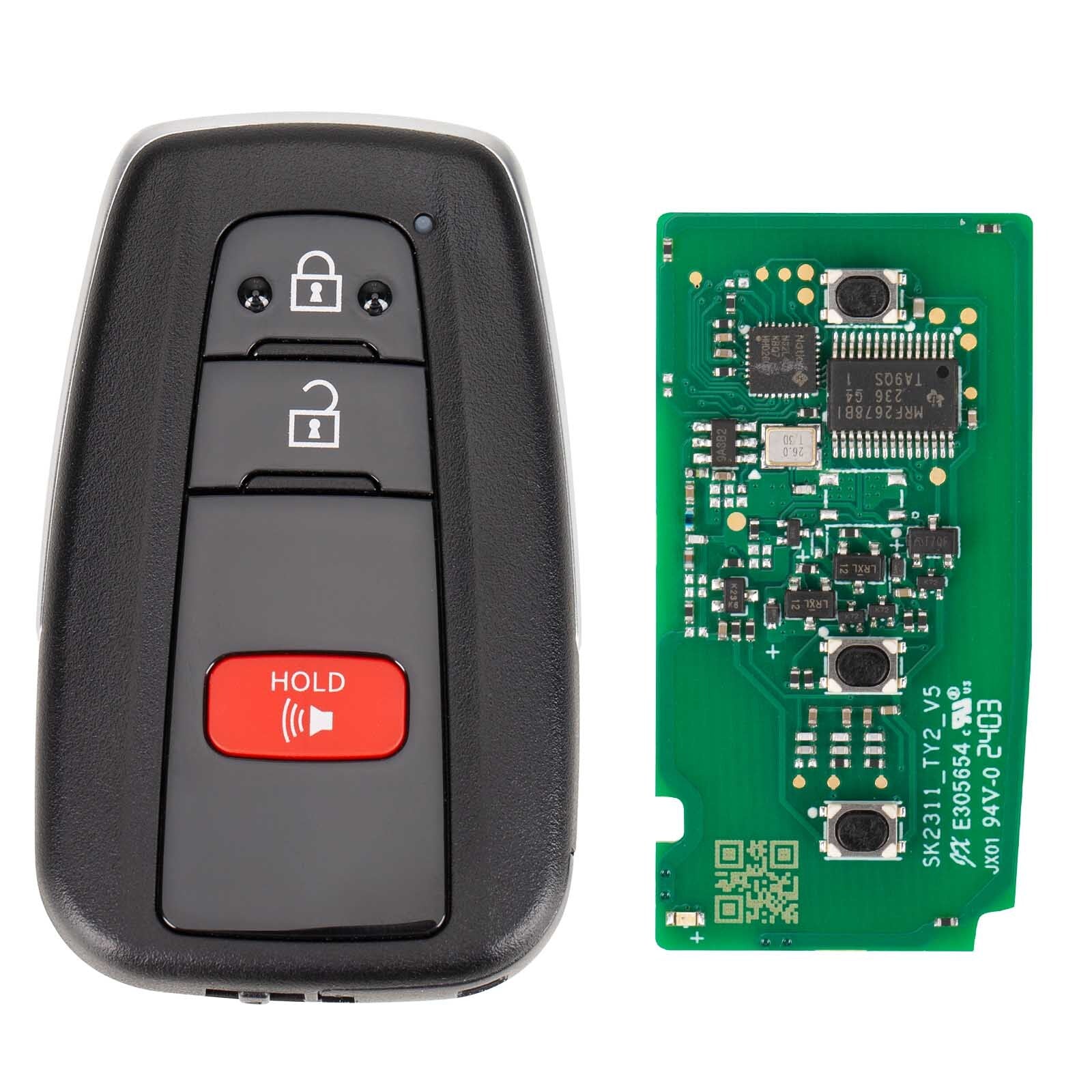 IKEYTY8A3AL 3 Buttons 315MHz/433MHz for Smart Key Universal Unlock Lock