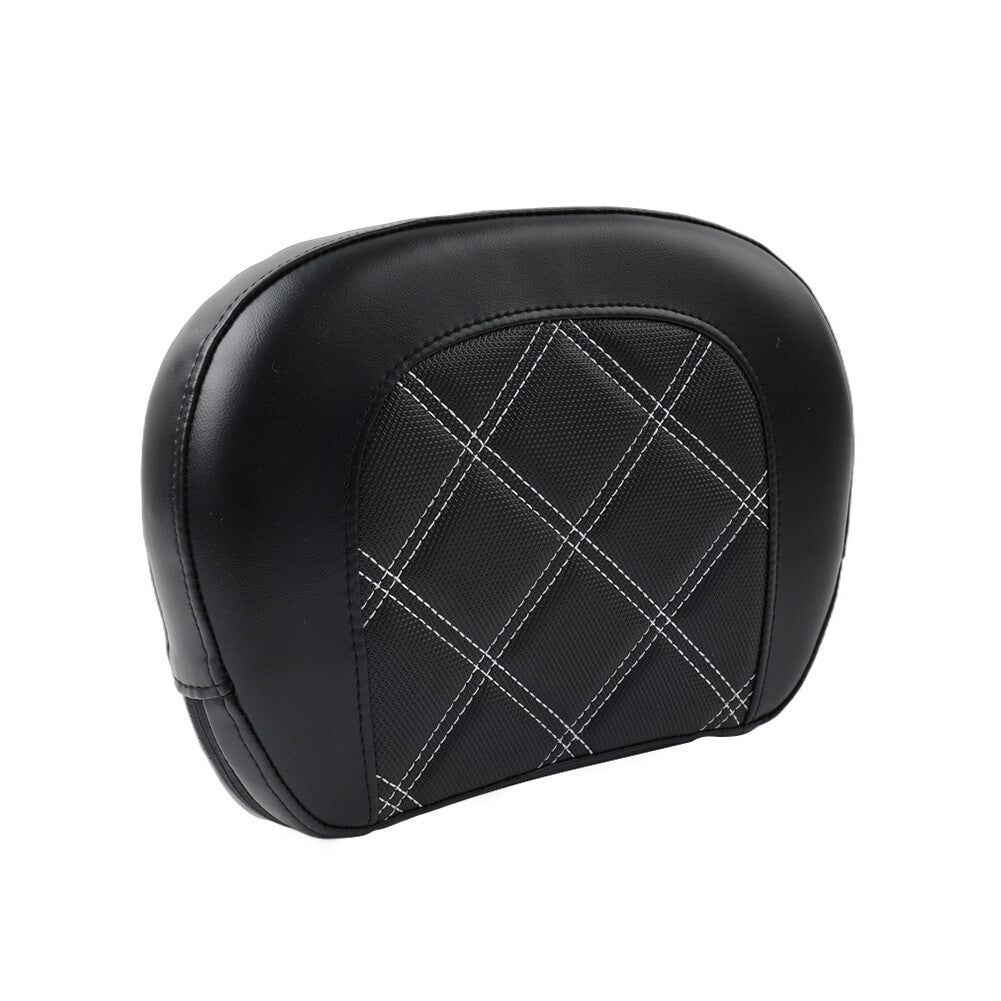White Stitching Passenger Sissy Bar Backrest Pad for Harley Electra Road Glide