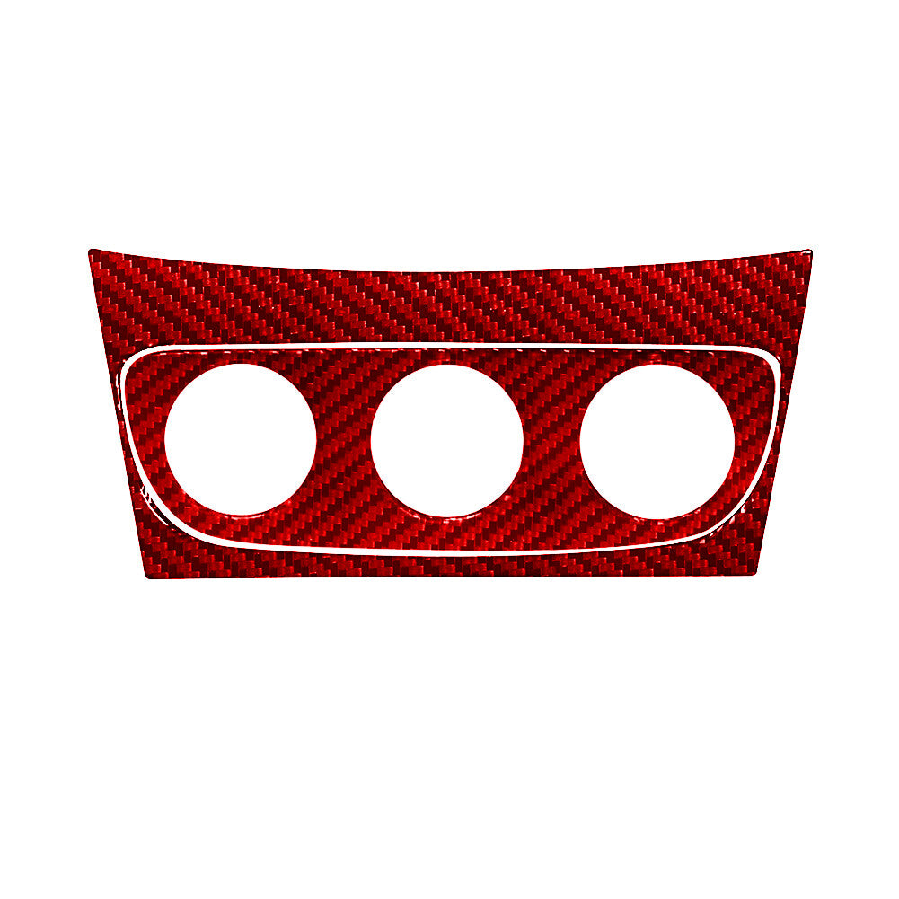 2X Red Carbon Fiber Climate Control Frame Cover Trim for Chrysler 200 2011-2014