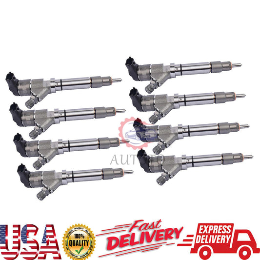 8PCS Fuel Injectors for Chevy for GMC Duramax LBZ for Hummer 6.6L 06-07 0445120042