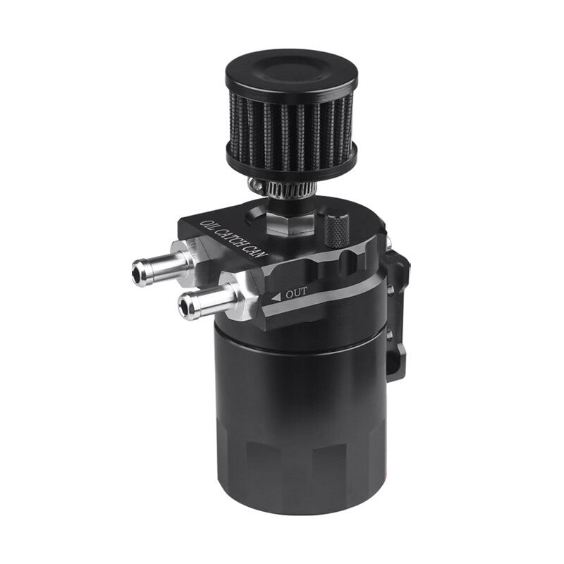 BlackCar Baffled Aluminum Oil Trap Reservoir Fuel Catch Tank With Air Filter Kit