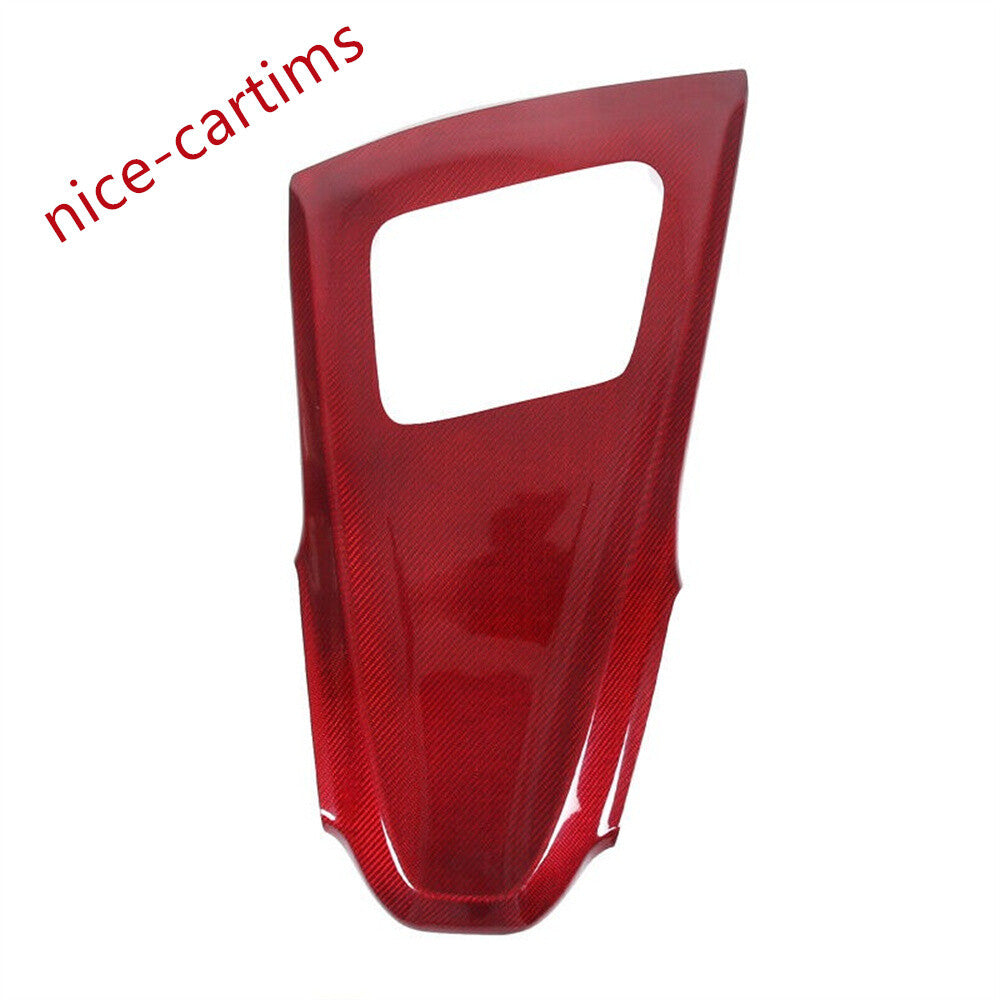 Red Carbon Fiber W/ HUD Dashboard Upper Panel Trim Fit for Corvette C8 2020-2024