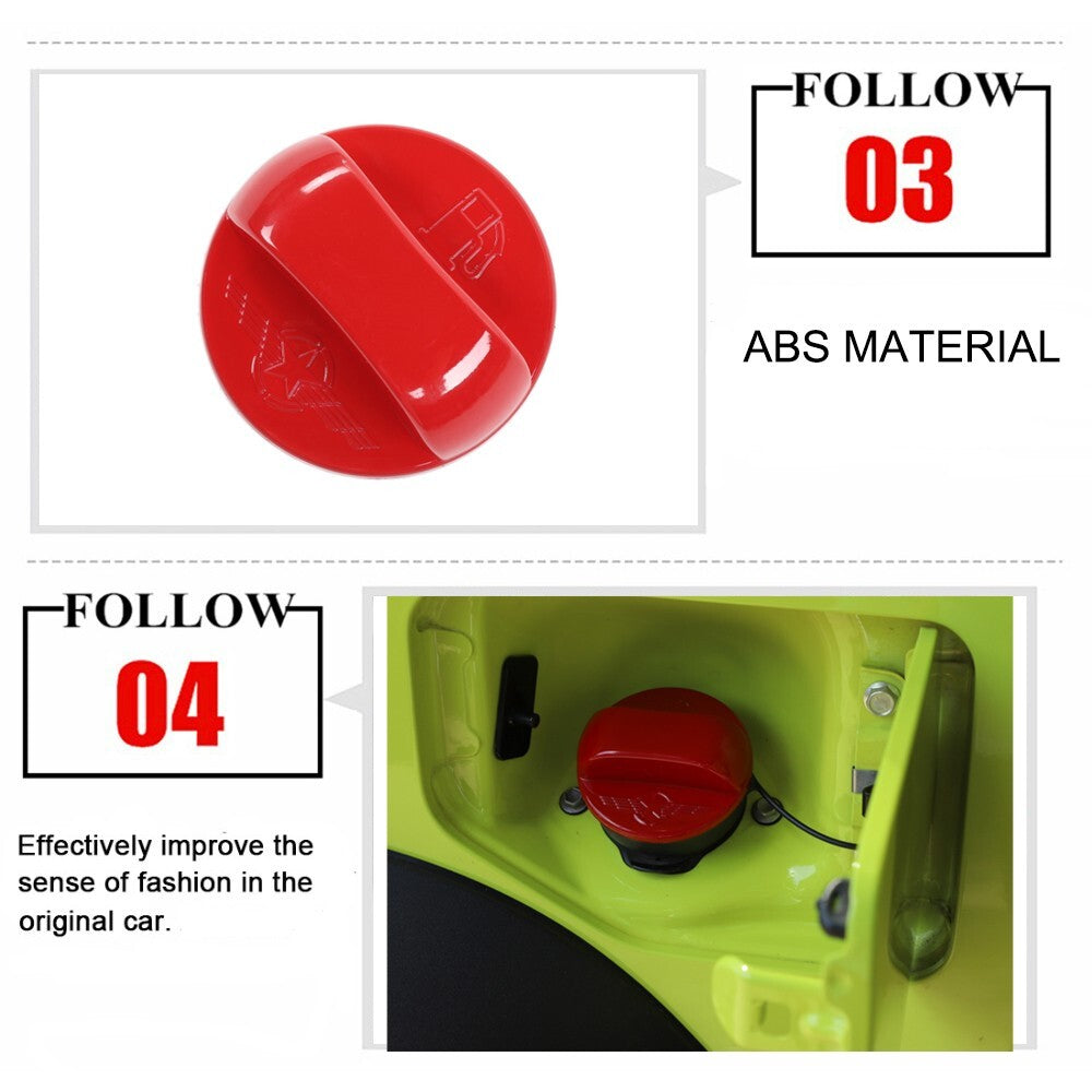 Red Inner Fuel Filler Cover Door Gas Tank Cap Trim for Suzuki for Jimny 2019-2023
