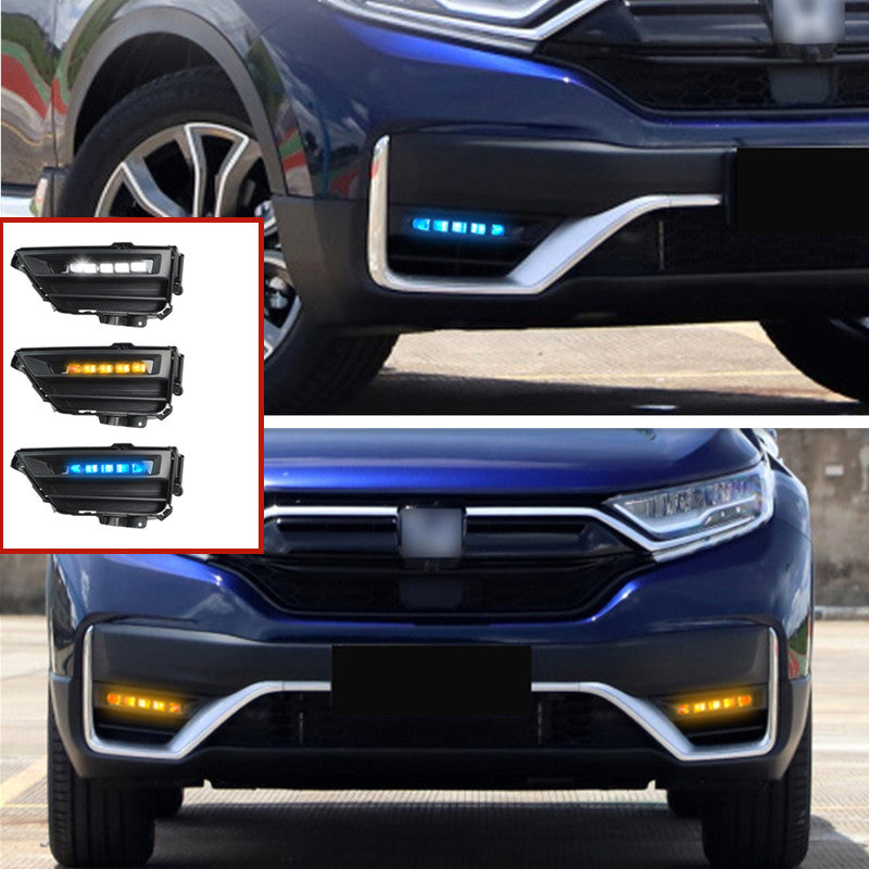 Suitable for Honda CR-V 2020/2021 DRL LED daytime running lights and fog lights.