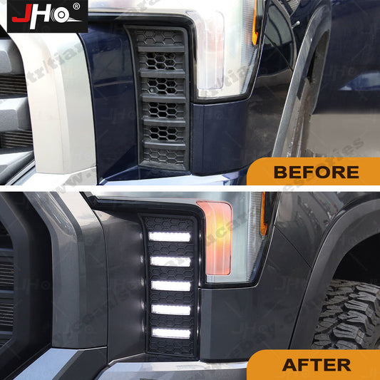 LED Daytime Running Light Turn Indicator Fog Lamp Bumper for Toyota Tundra 22-23