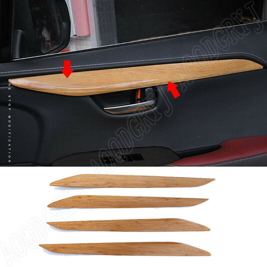 4P Wood Grain Look Car Interior Door Trim Strips for Lexus NX200t300h 2015-2021