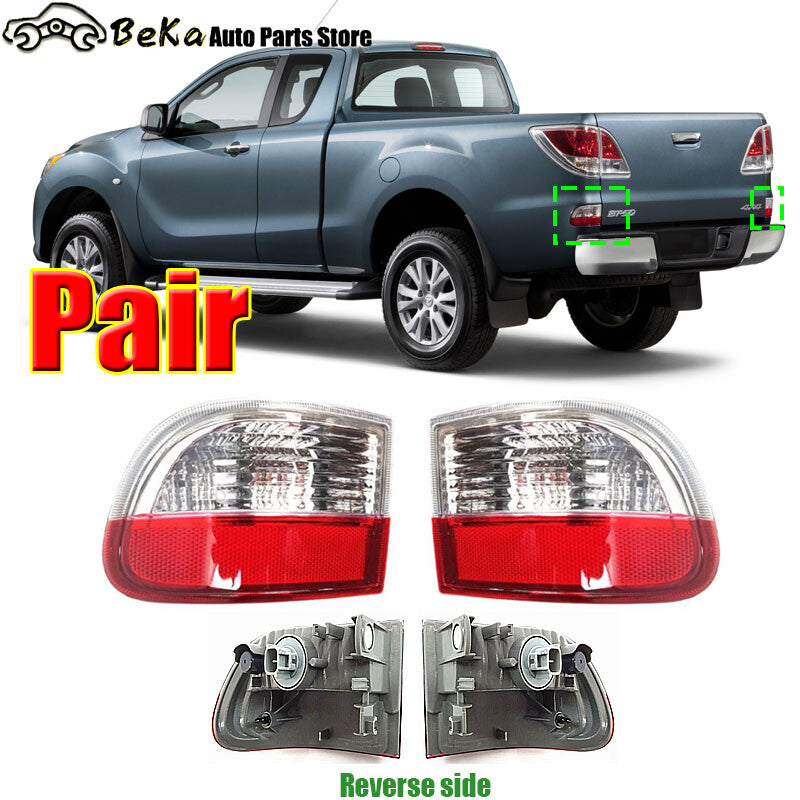 2-Pack for 2011-2020 for Mazda BT50 BT-50 UP UR LHRH Rear Bumper Reflector Taillights