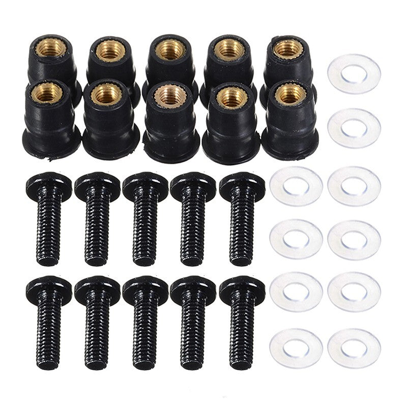 10PCS M5 Windscreen Windshield Bolt Screw KitFit For R1250/1200 F650 S1000RR