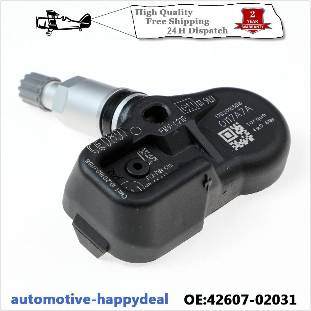 4PCS TPMS Tyre Pressure Sensor for Toyota Yaris, for Lexus 42607-02031 2014-2019