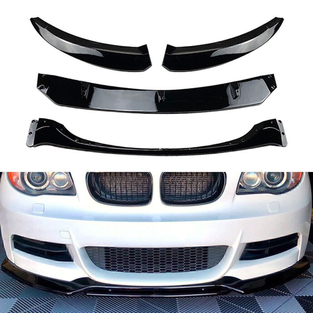 Glossy Black Bumper Lip Chin Spoiler Splitter for BMW 1 Series E82 E88 2007-2010