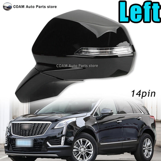 for Cadillac XT5 2016 - 2020: Left power folding memory blind spot side mirror