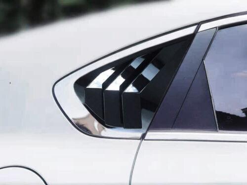 2X Gloss Black Side Window Louver Shutter Quarter Panel for Kia Forte 2019-2023