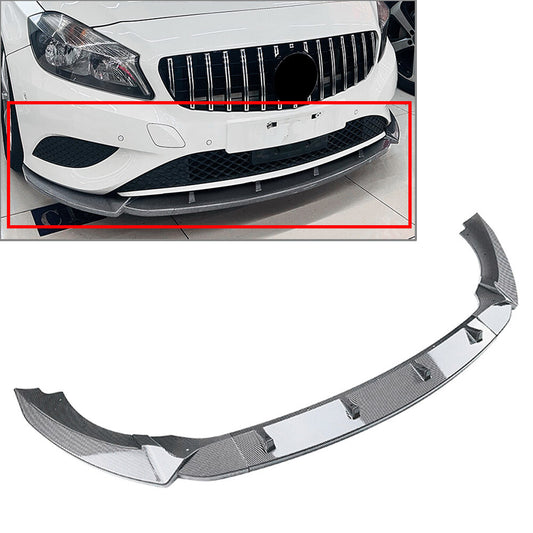 Front Bumper Lip Spoiler Splitter Carbon for Mercedes-Benz A Class W176 2013-15