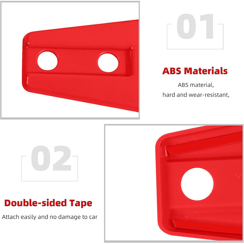 8pcs Car Hood Hinge Door Hinge Cover Trim Red for Jeep for Wrangler JK JKU 2007-2018