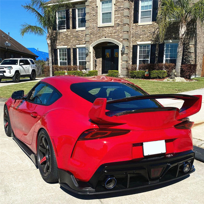 for Toyota Supra GR A90 2019-2022 Matt Black Rear Bumper Diffuser Lip Spoiler