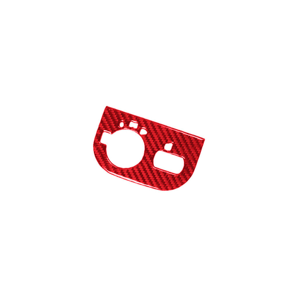 Carbon Fiber Headlight Switch Panel Trim Stickers for Audi TT 8N 2001-2006 Red
