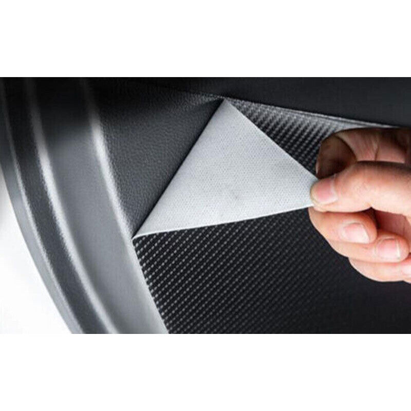 for Kia Carnival 2022-2023 Carbon Fiber Leather Door Anti-Kick Panel Guard Trim