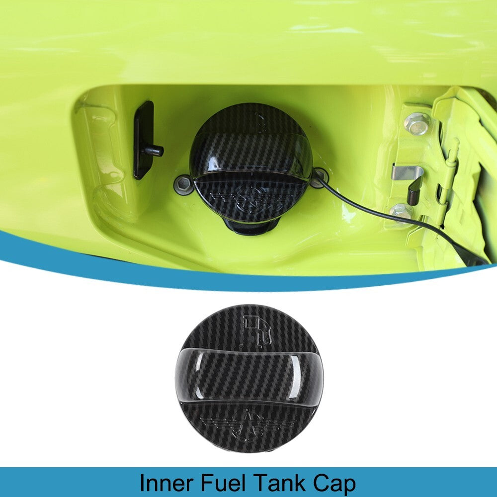 Carbon Inner Fuel Filler Cover Door Gas Tank Cap Trim for Suzuki for Jimny 2019-2023