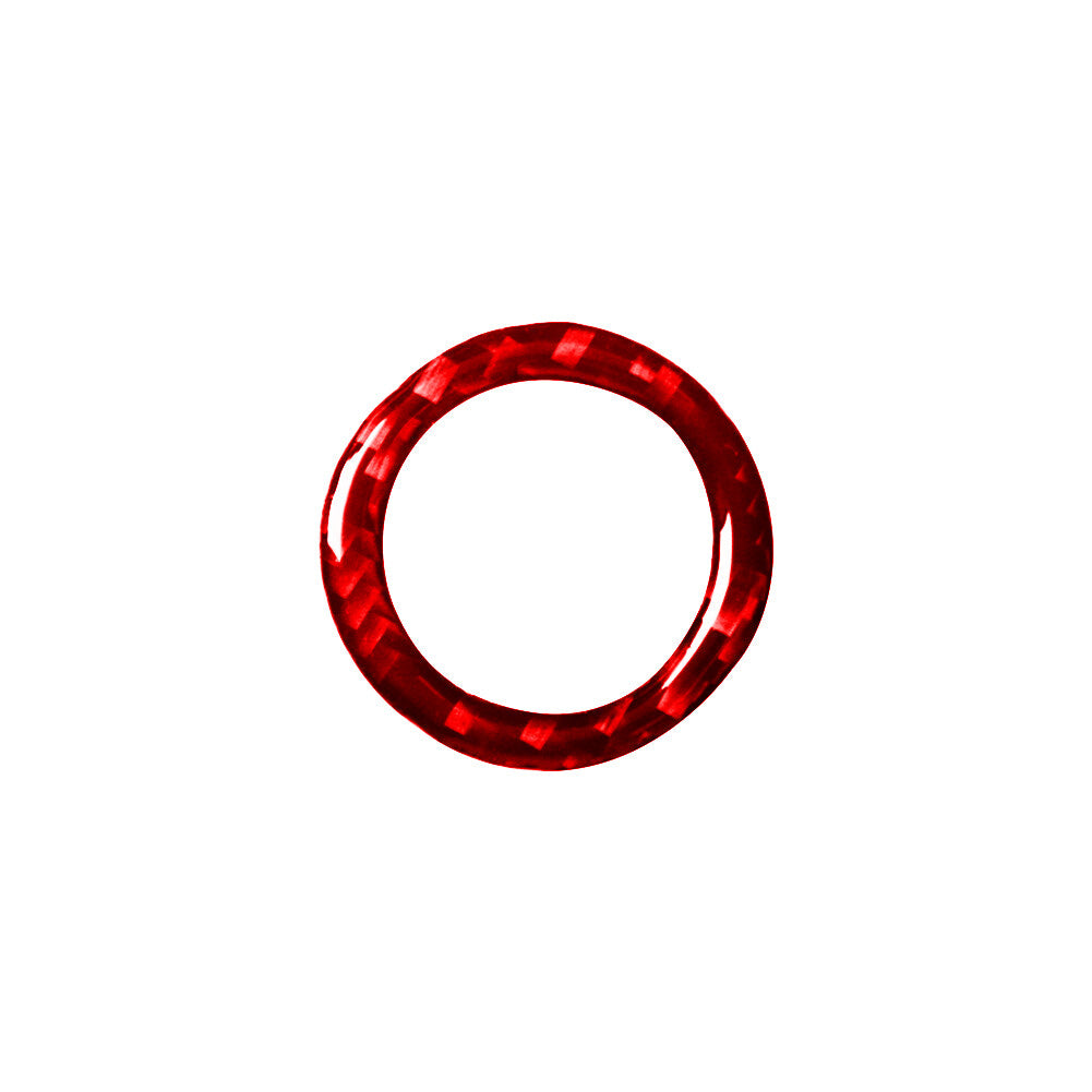 Red Carbon Fiber Start Button Cover Trim for Land Rover Discovery Sport 2015-19