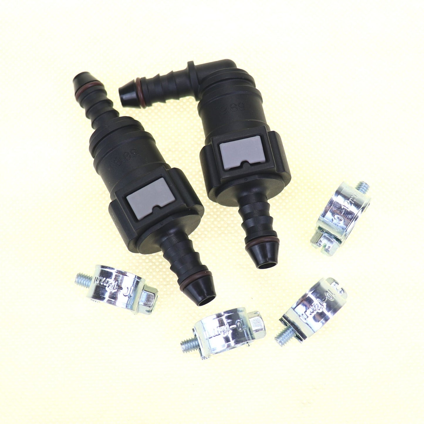 NEW 2 pairs Nylon Fuel Line Quick Connect Release Hose 9.89mm SAE 1/4 6mm