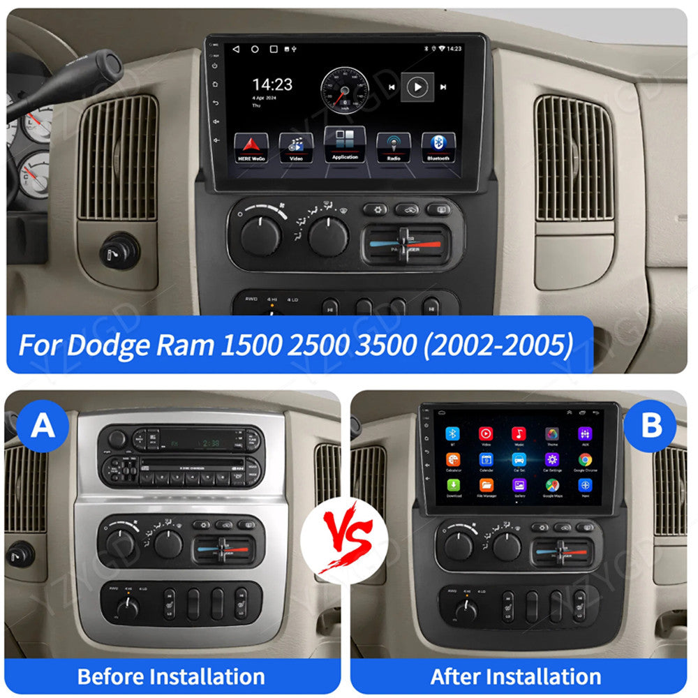 Android Auto CarPlay for Dodge for Ram 2002-2005 Car Stereo Radio GPS Multimedia BT