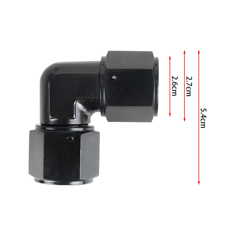 Female 10AN to Female10AN 90Degree Swivel Coupler Union Fitting Adapter Aluminum