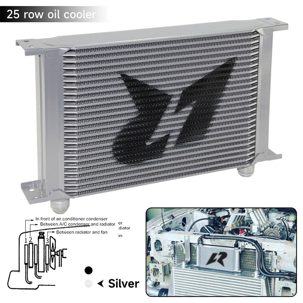 LR Mocal Type AN10 25 Row Engine Transmission 248mm Oil Cooler Mocal Silver