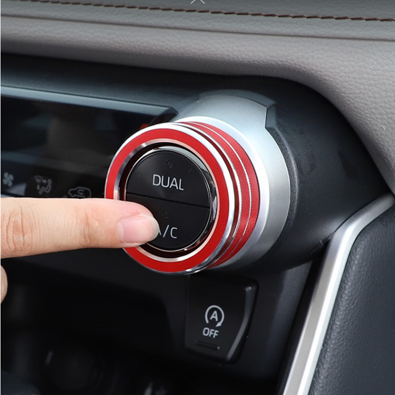 For 2019-2024 for Toyota RAV4 Air Condition Button Ring Cover Decor Pair