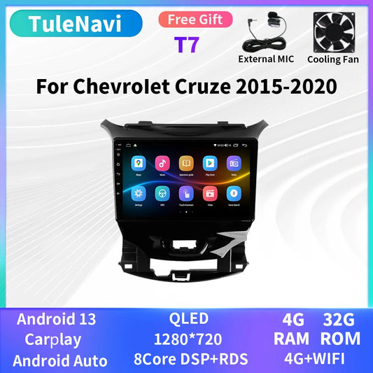 for Chevrolet for Cruze Multimedia Stereo Android Auto CarPlay Car Radio GPS Screen