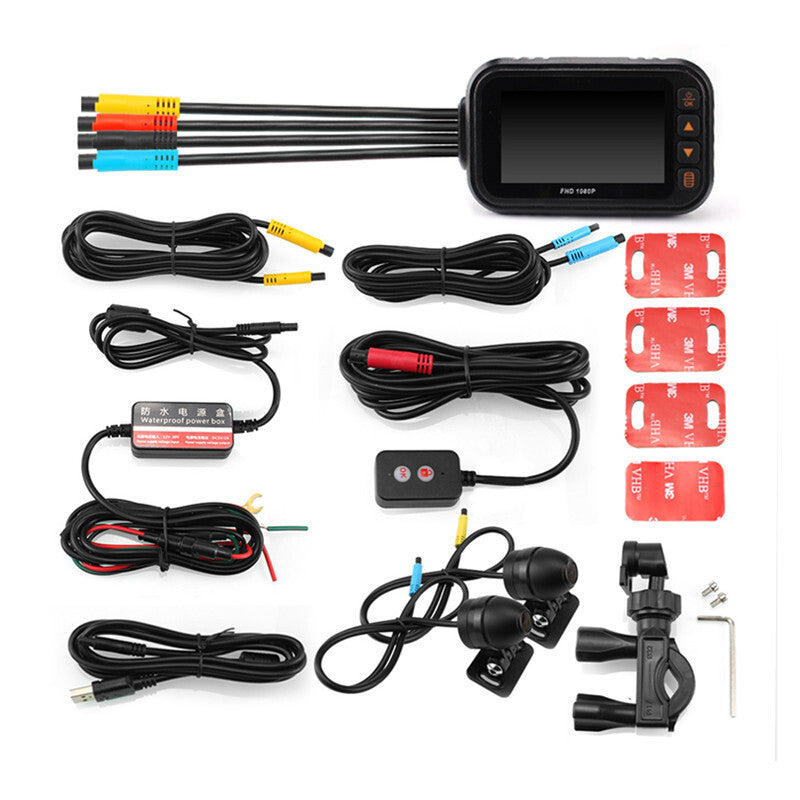 Motorcycle HD 1080P Video Driving Recorder Waterproof DVR Hand Control Camera