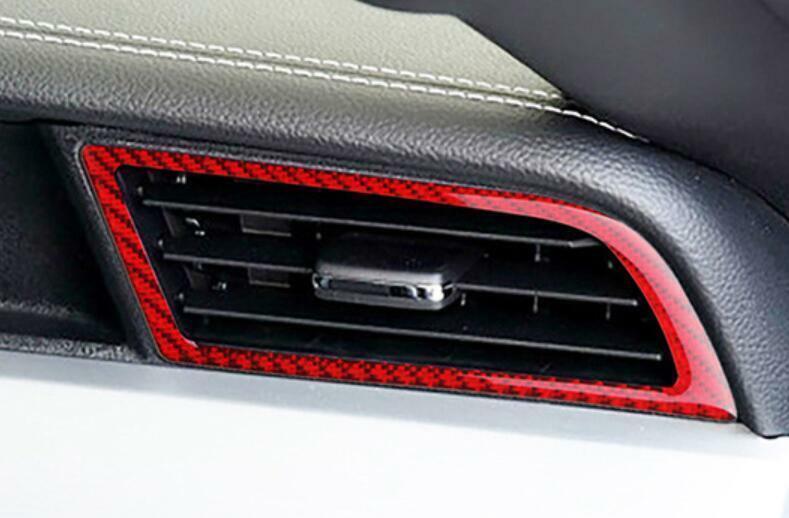 for Ford for Mustang for Shelby 2015-22 Red Carbon Fiber Left And Right Air Outlet Vent