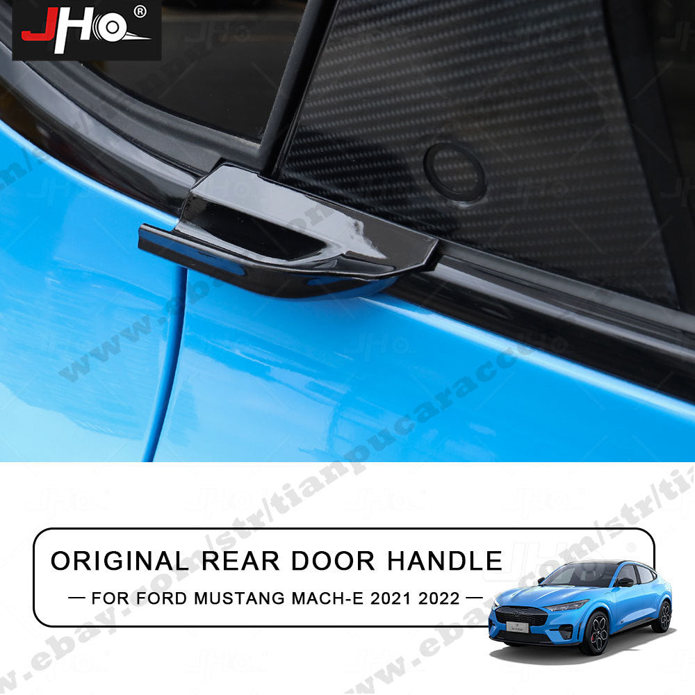 Black Car Rear Door Handle Black NO Drilling for Ford for Mustang Mach-E 2021 2022