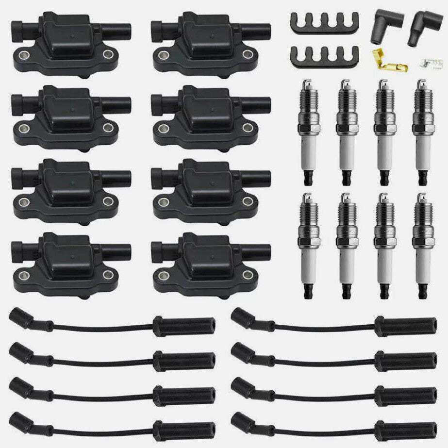 8 PACK UF413 Ignition Coil + 41-110 Spark Plug + 9748UU Wire Fit for GMC