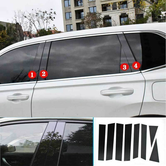 for Honda CRV CR-V 2023-2024 PC Glossy Black Window BC Pillar Post Cover Trim 8X