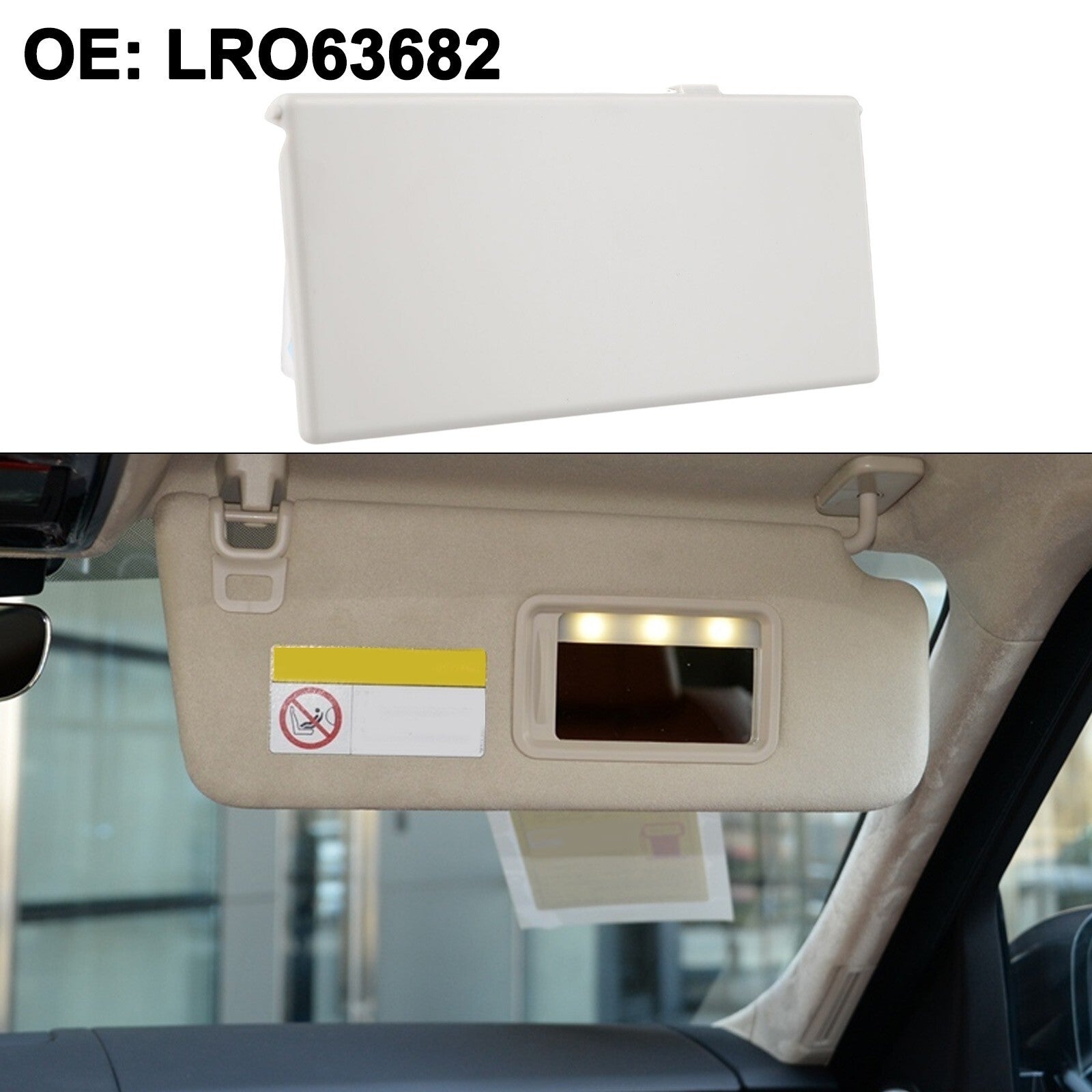 Vanity Mirror Cover Sunvisor Vanity Mirror Cover Grey LR063682 For