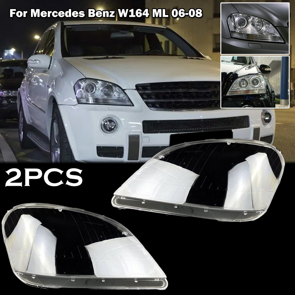 A pair of headlight lens covers for Mercedes-Benz 06-08 W164 ML350 2006-2008
