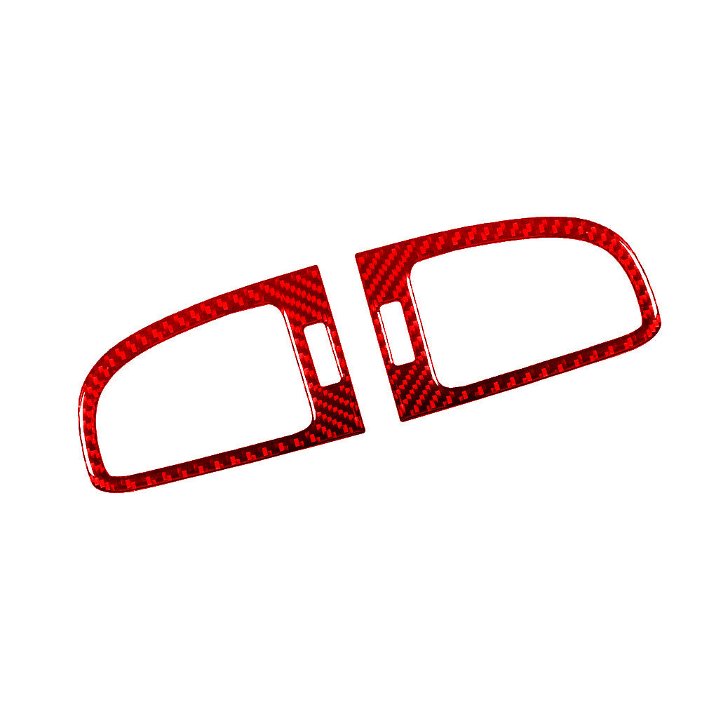 2Pcs Red Carbon Fiber Air Vent Cover Trim For Silverado/tahoe/ for sierra 2007-2014