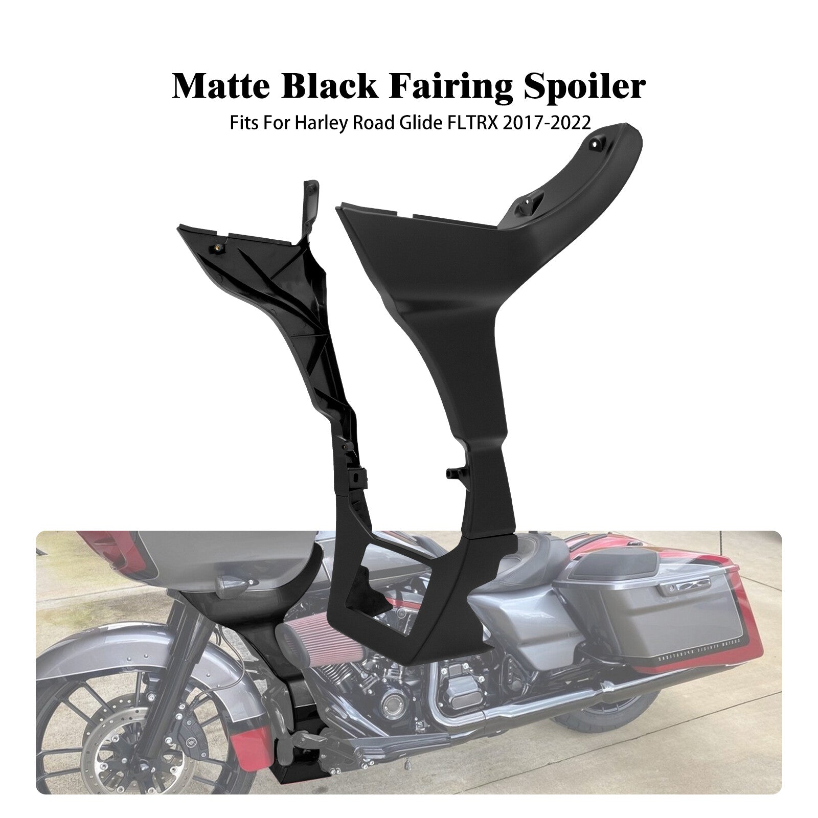 Matte Fairing Spoilers Covers Fit for Harley Touring Road Glide FLTRX 2017-2023