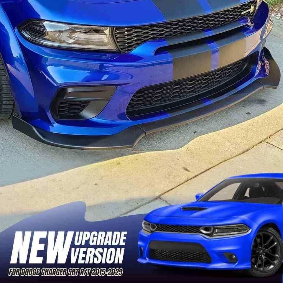 V1 Style Front Bumper Lip Splitter for Dodge Charger SRT 2015-2021 Carbon Fiber